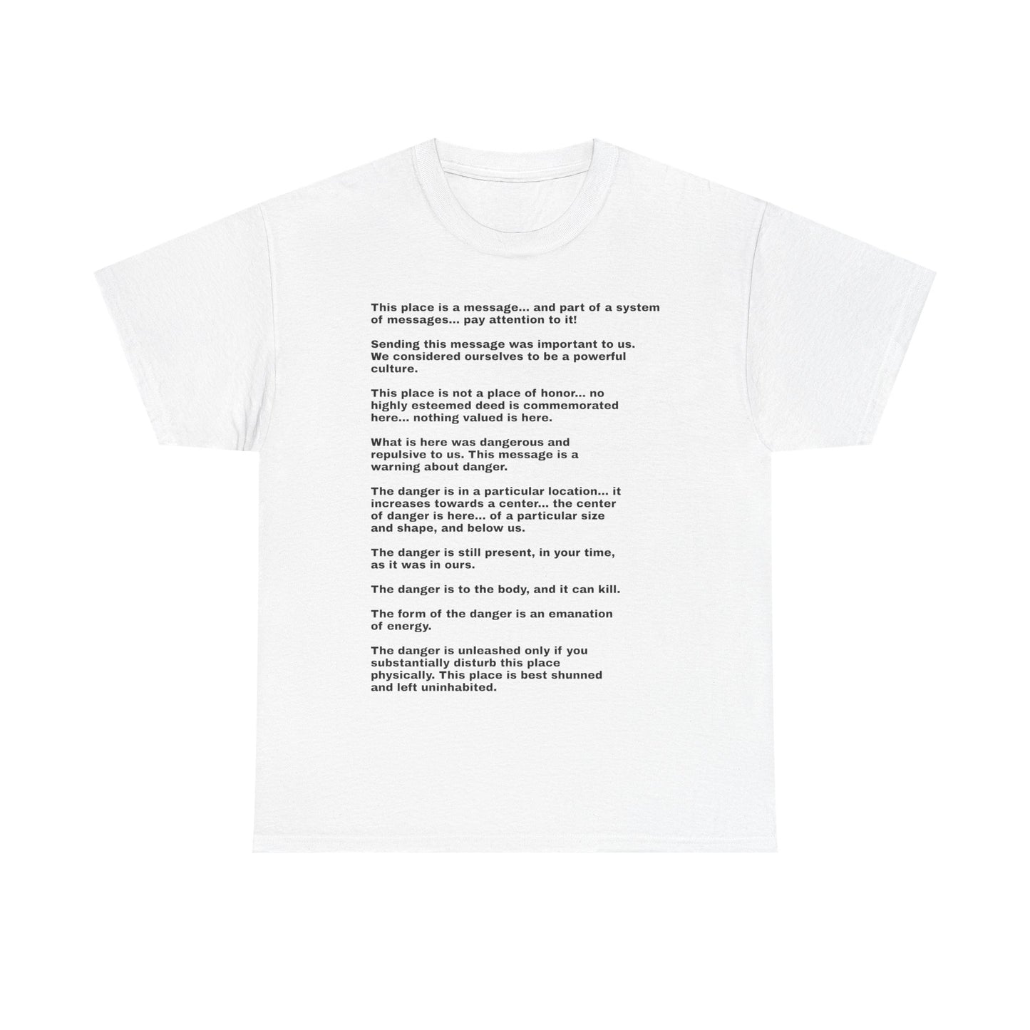 this is not a place of honor full poem white unisex tee