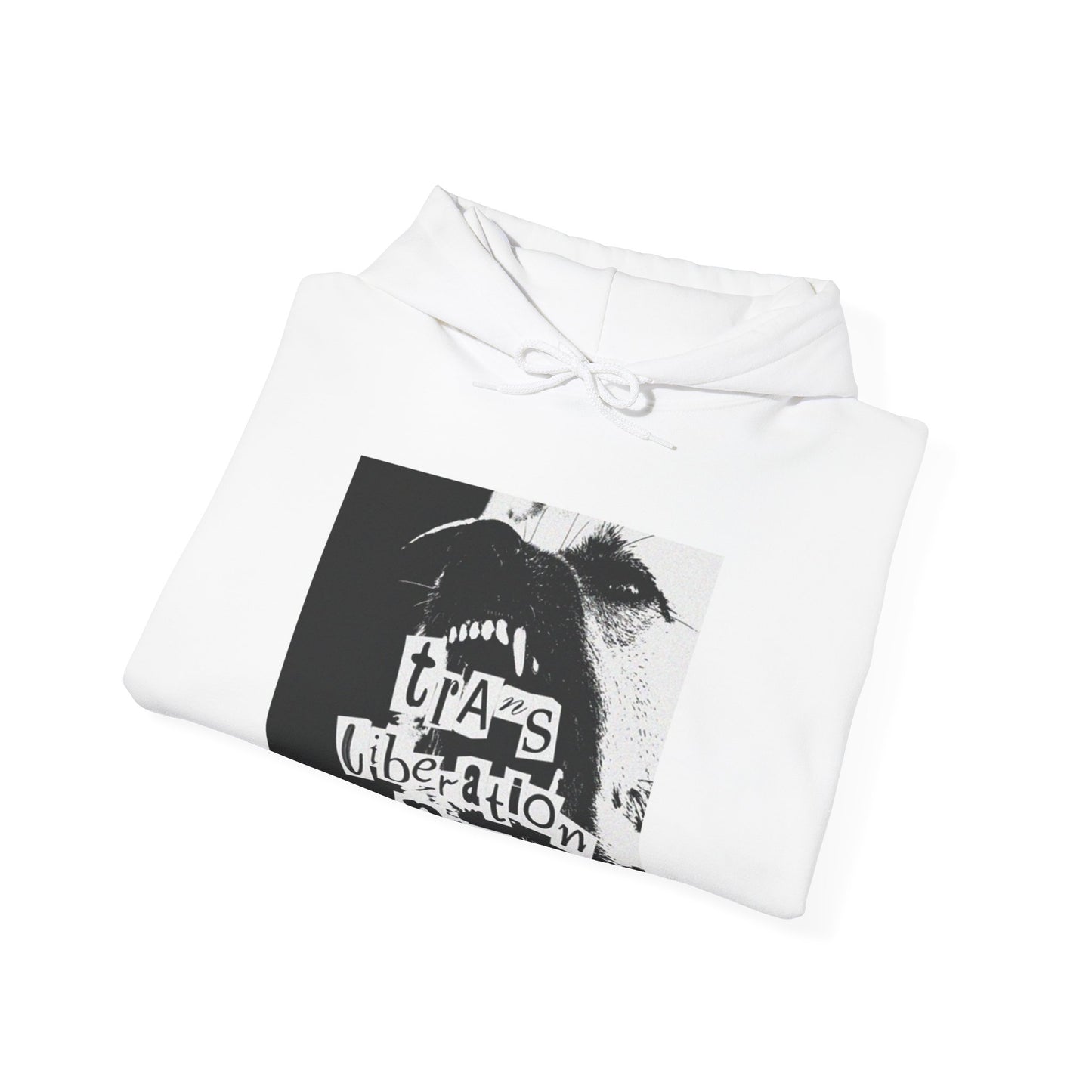 trans liberation now classic white unisex hoodie