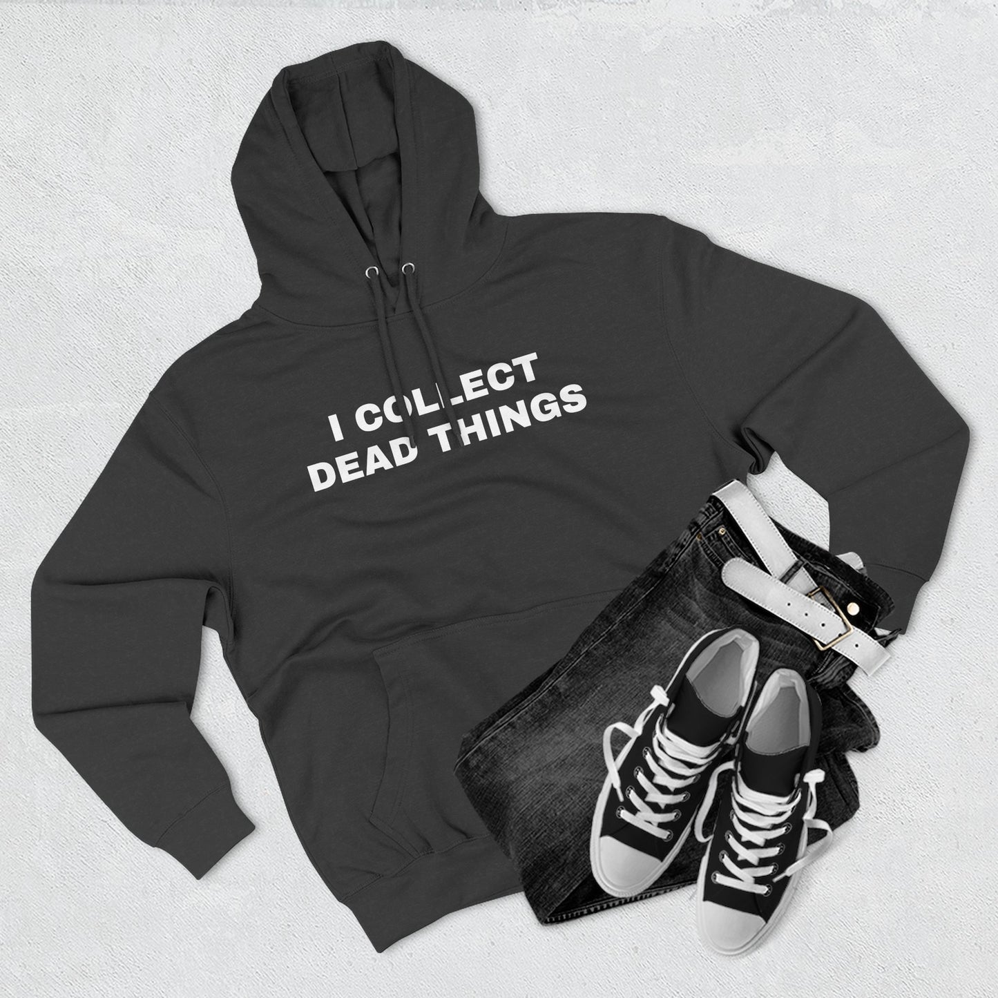 i collect dead things black unisex hoodie
