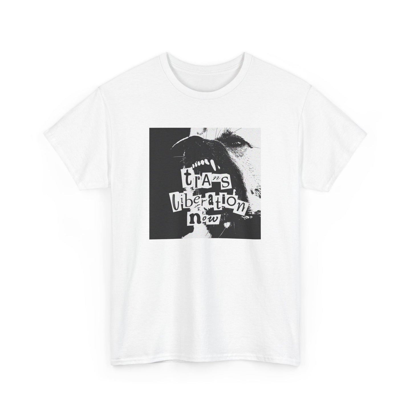 trans liberation now classic white unisex tee