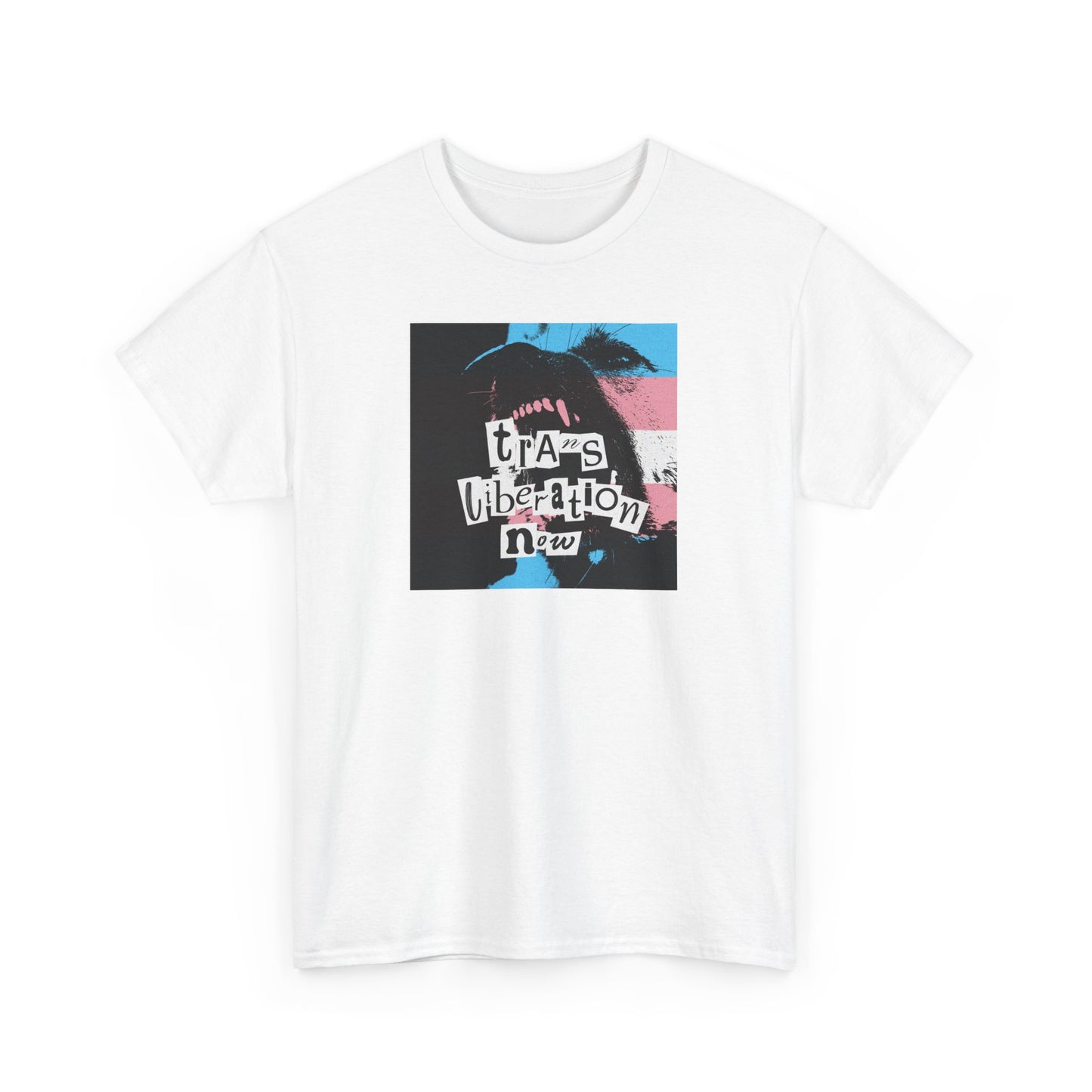 trans liberation now pride flag variant tee