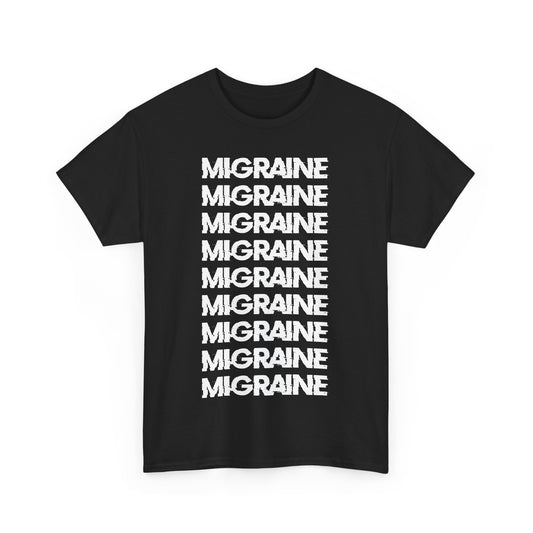 migraine black unisex tee