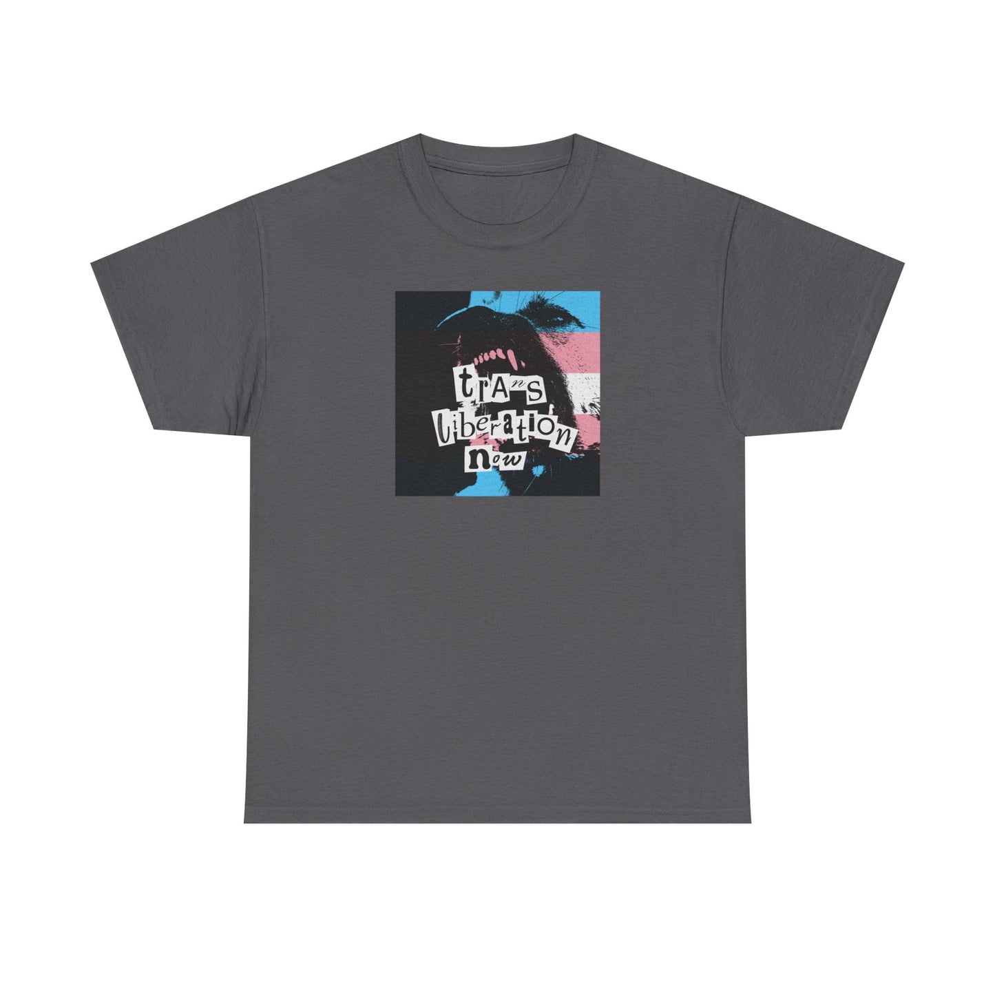 trans liberation now pride flag variant tee
