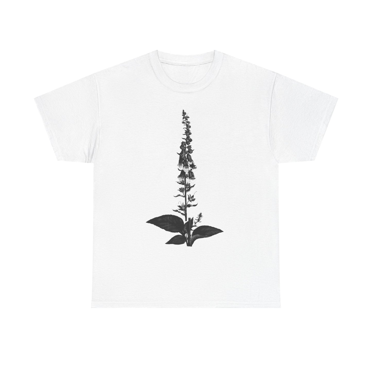 foxglove white unisex tee