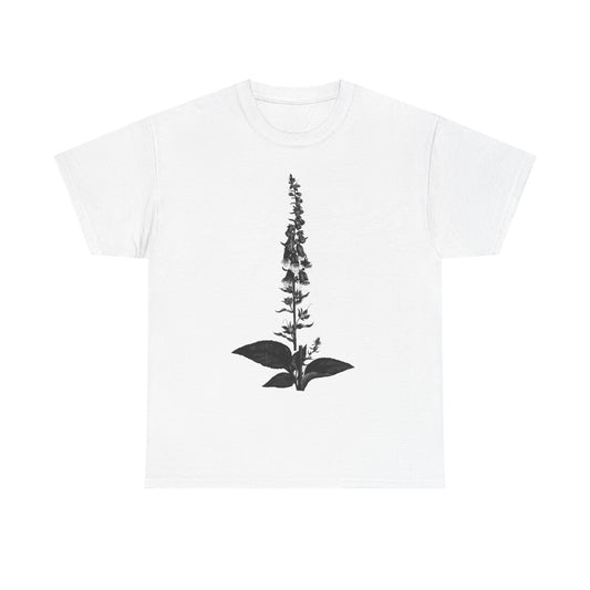 foxglove white unisex tee