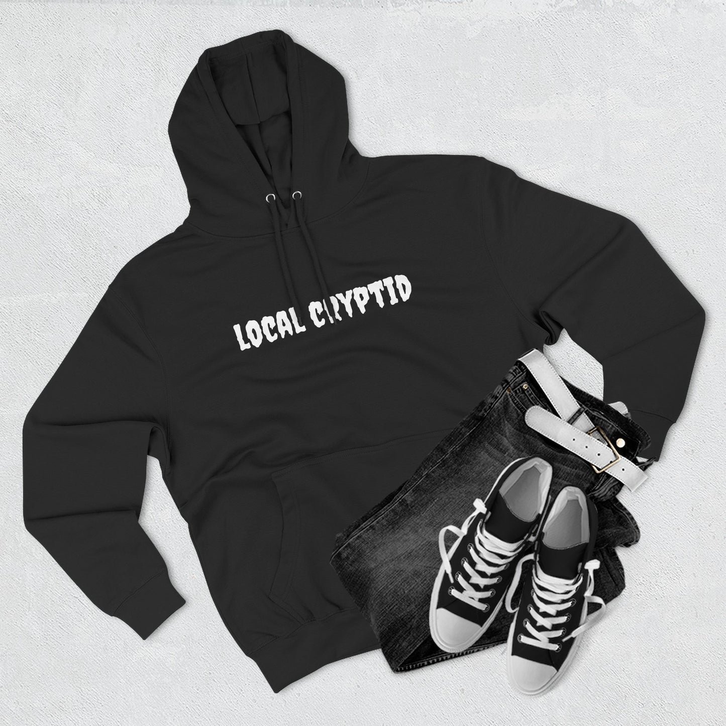 local cryptid black unisex hoodie
