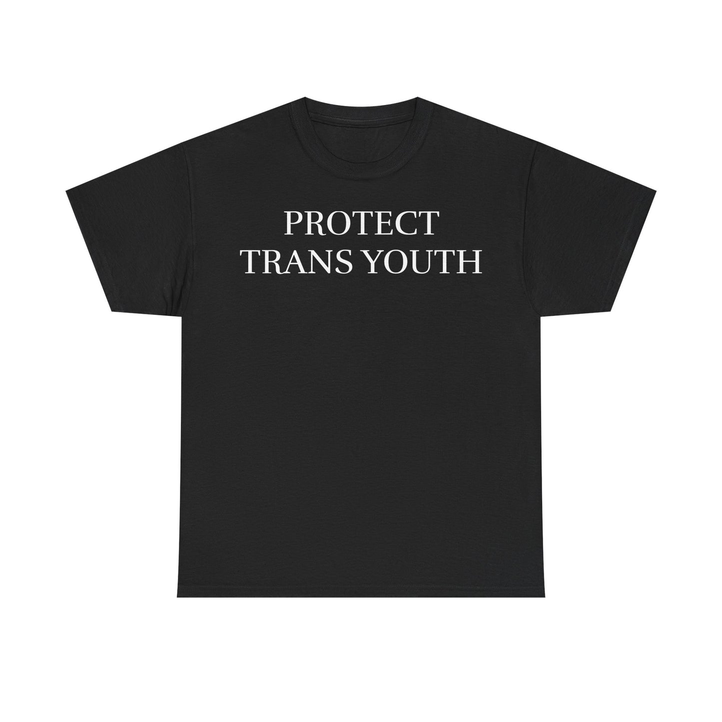 protect trans youth white unisex tee