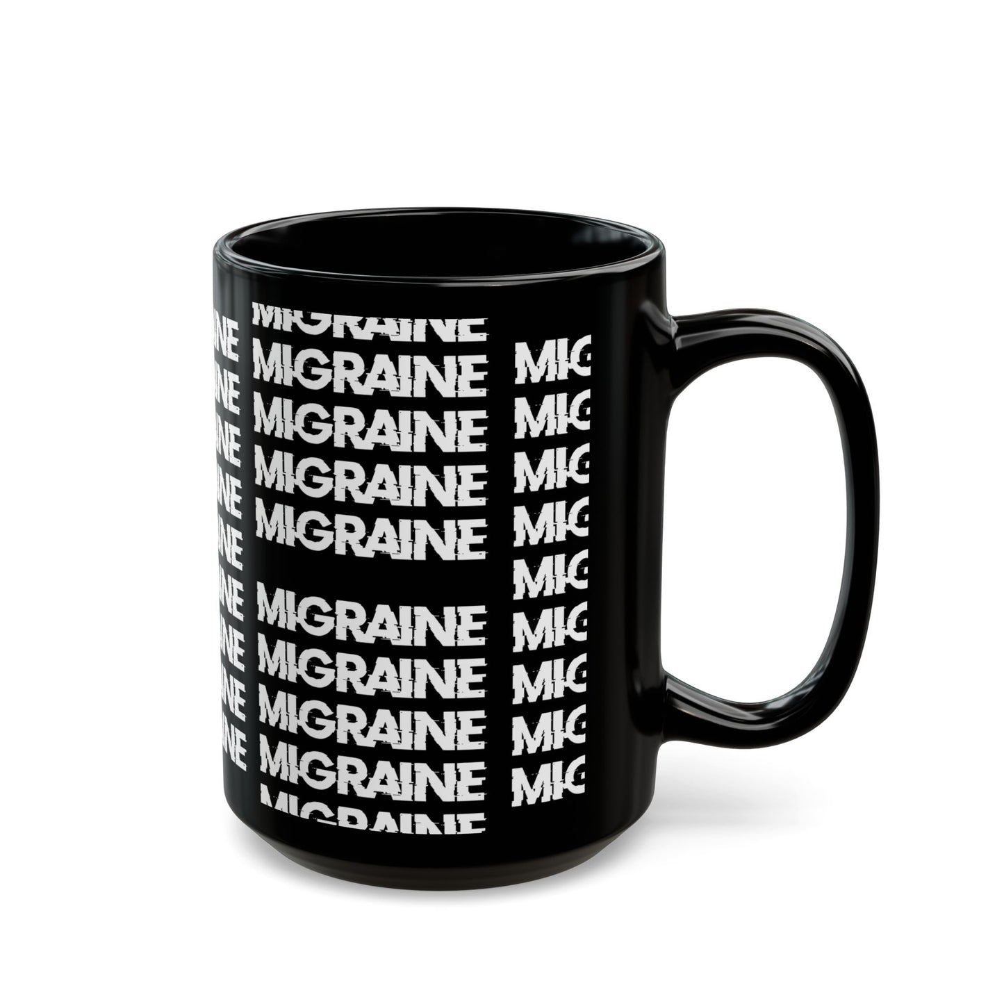 migraine black mug