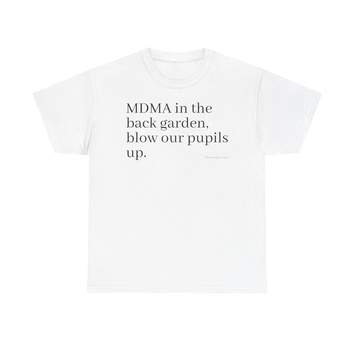what was that - lorde, white unisex tee