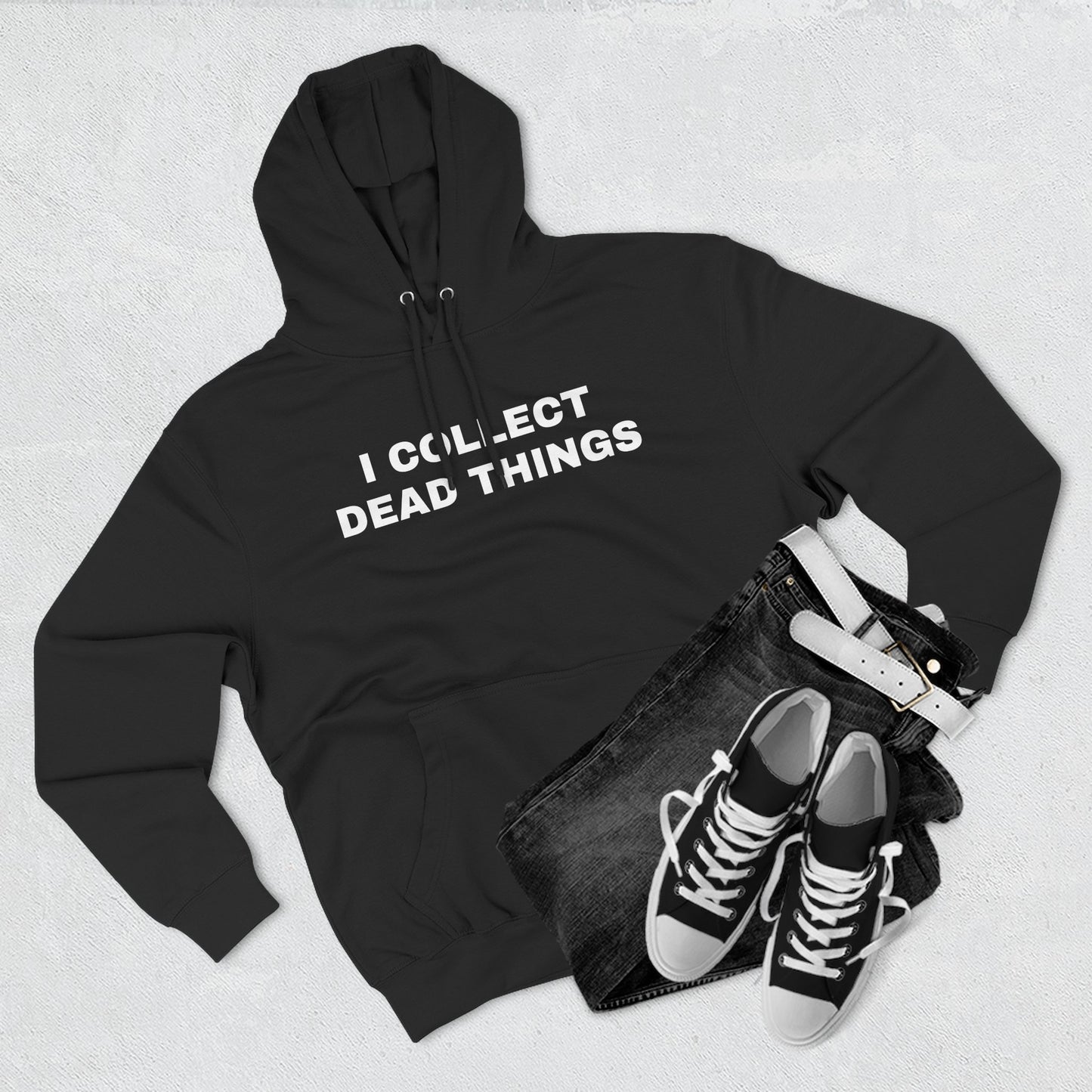 i collect dead things black unisex hoodie