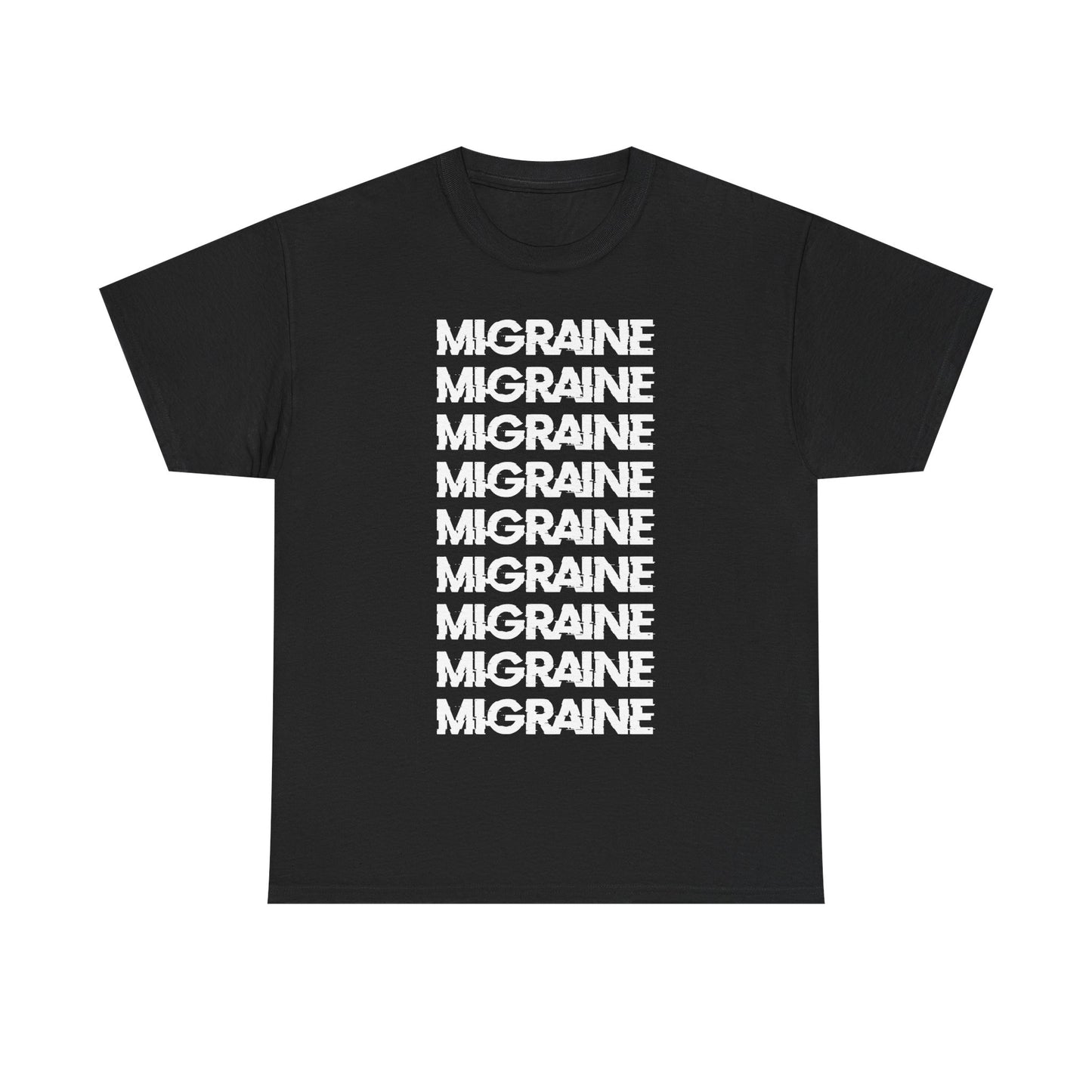 migraine black unisex tee