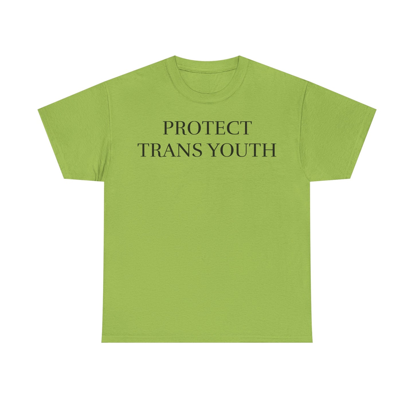 protect trans youth white unisex tee