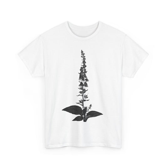 foxglove white unisex tee