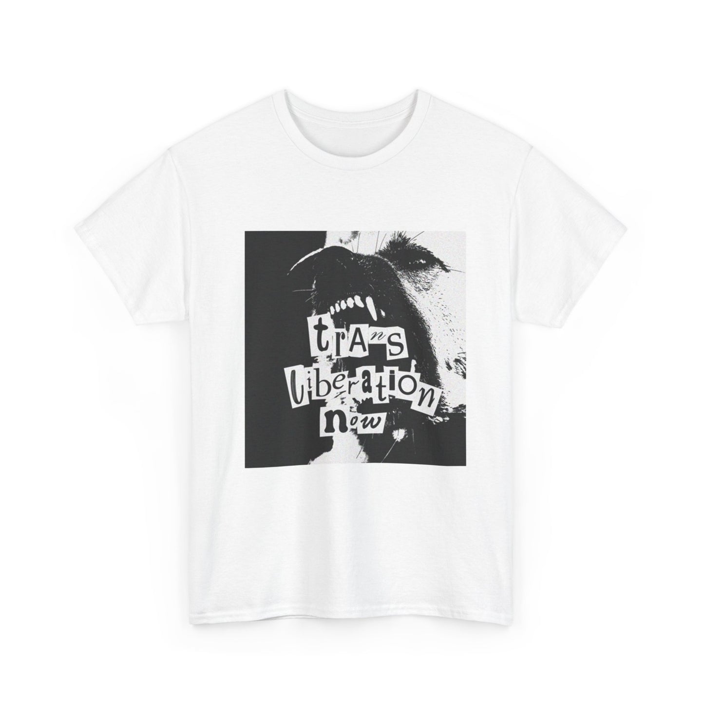 trans liberation now classic white unisex tee