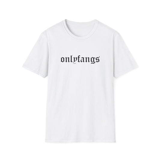 onlyfangs unisex white tee