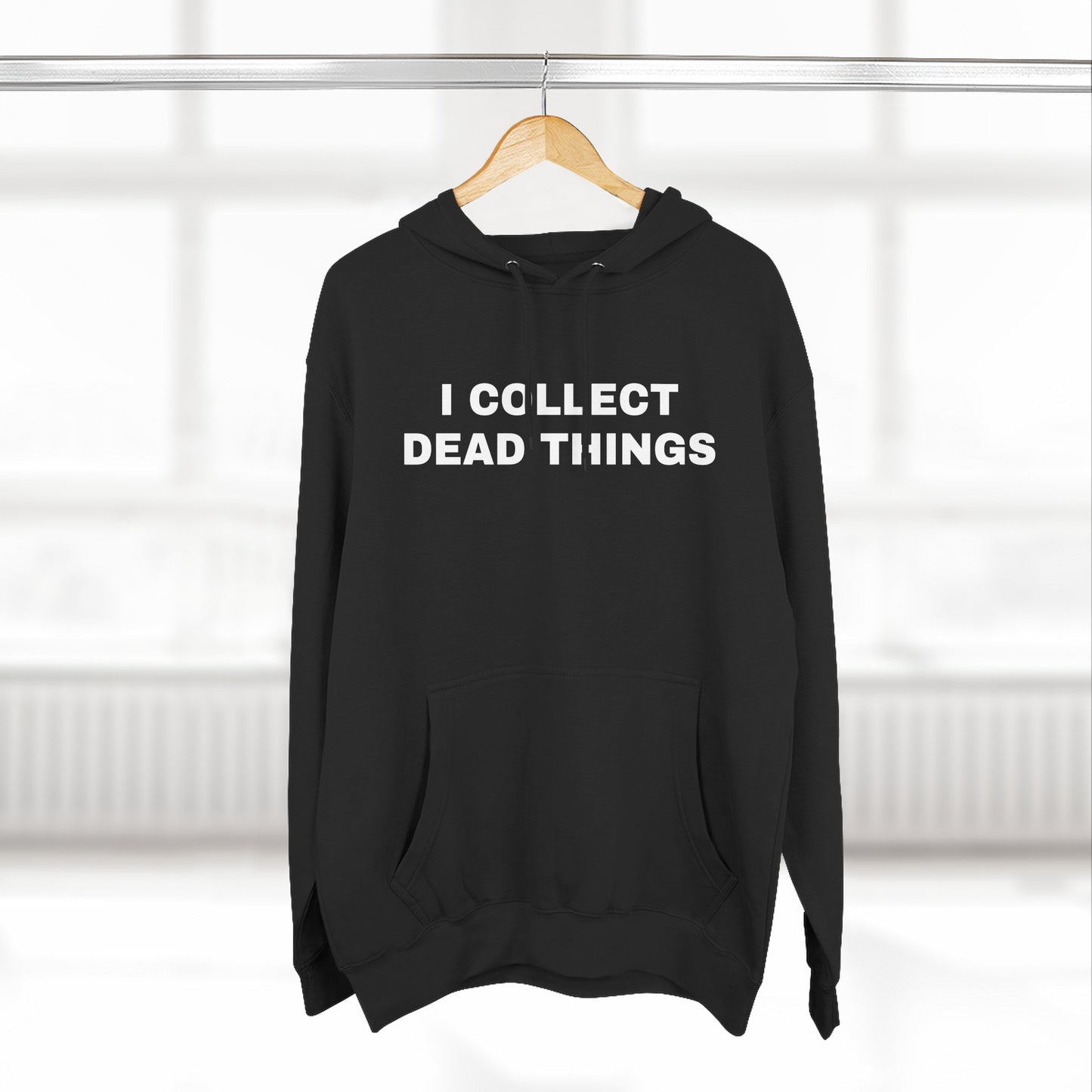 i collect dead things black unisex hoodie