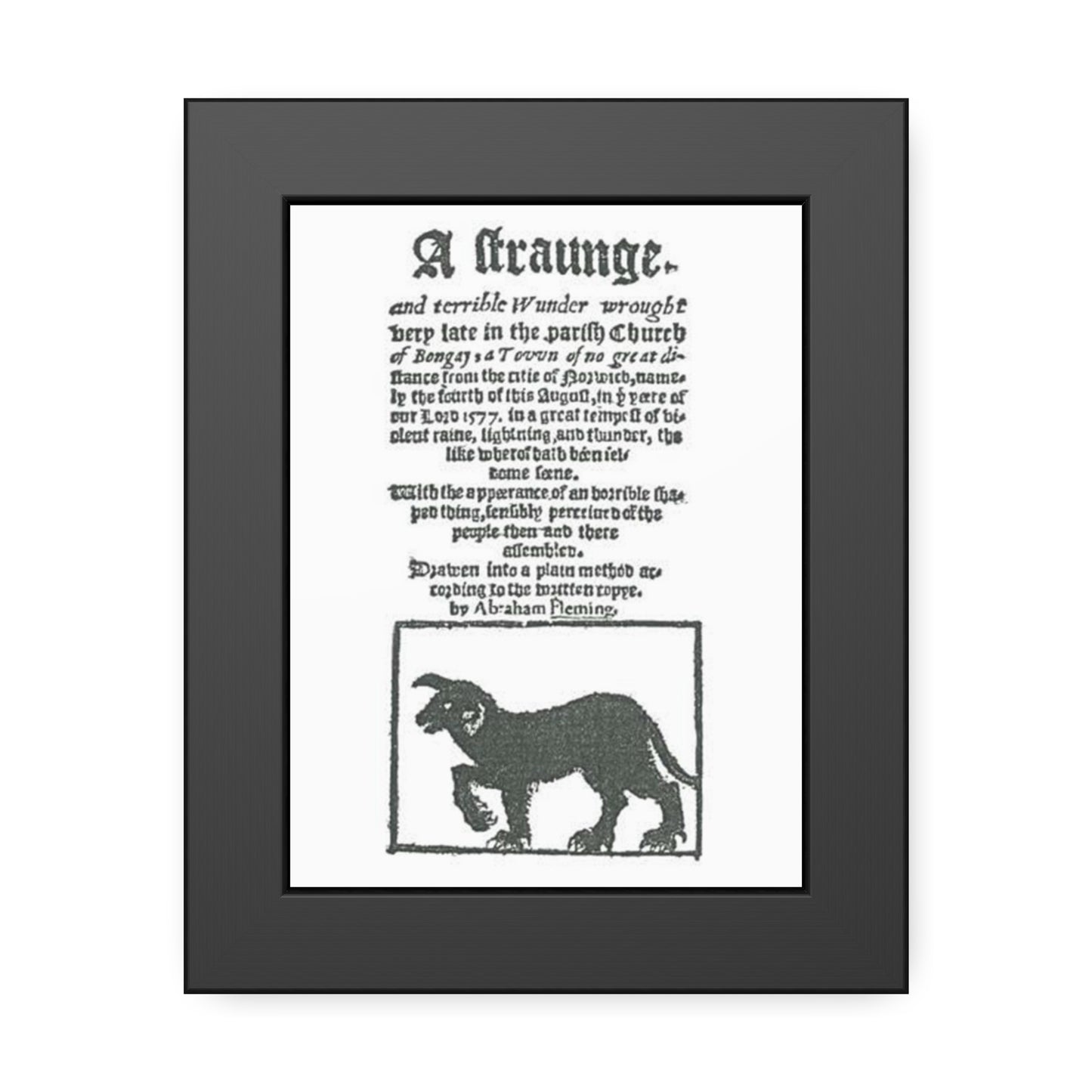 black shuck local interest east anglia / norfolk / suffolk 8x6 framed art print