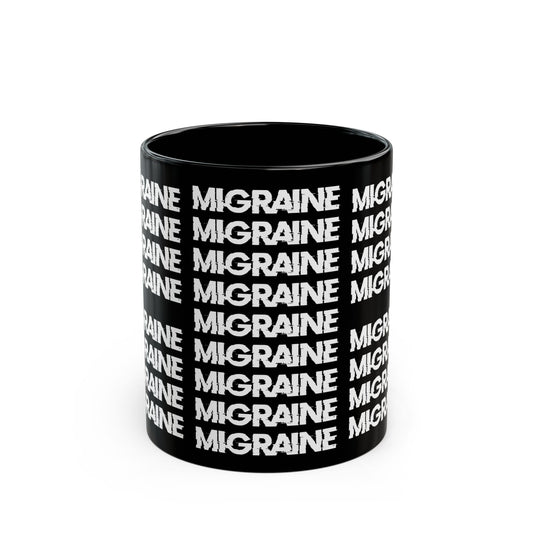 migraine black mug
