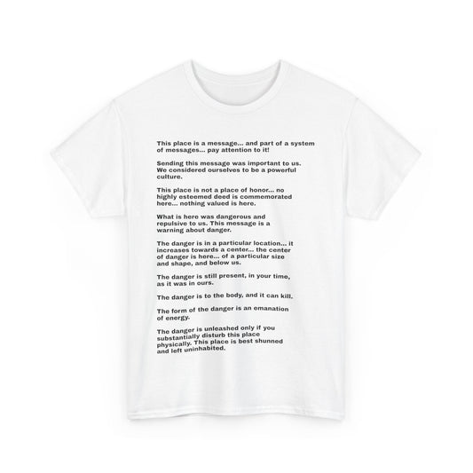 this is not a place of honor full poem white unisex tee