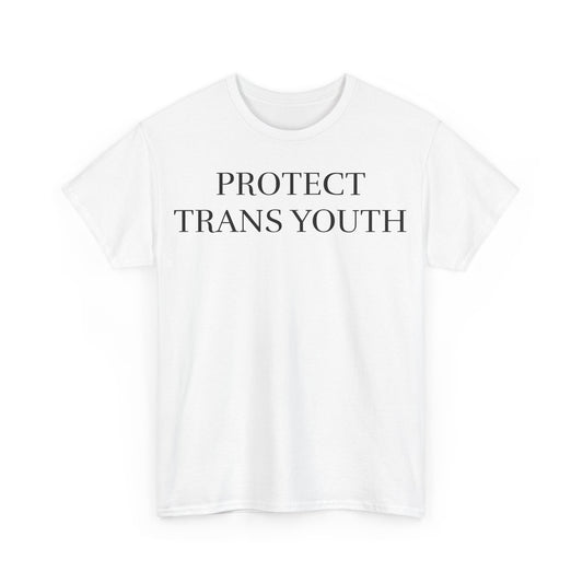 protect trans youth white unisex tee