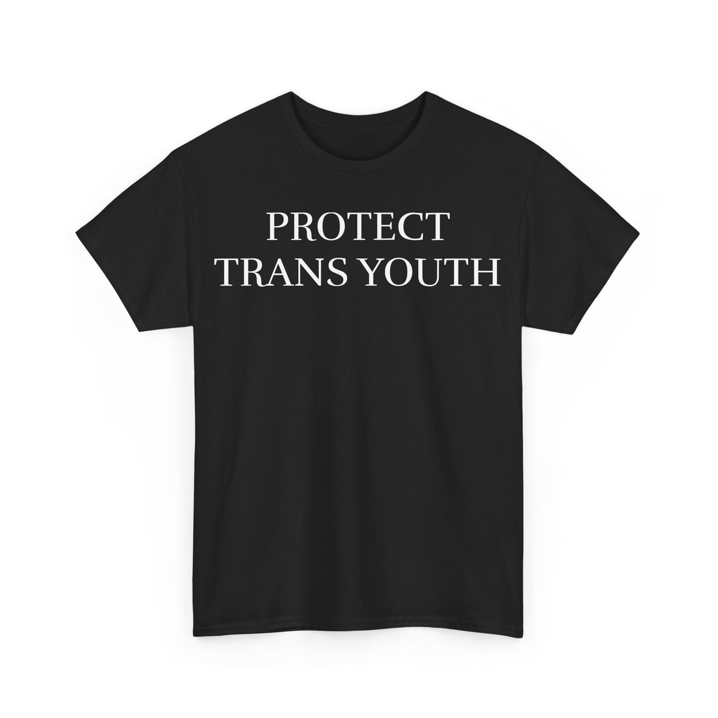 protect trans youth white unisex tee